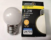 Світлодіодна лампа Lemanso LM 705 Е27 1.2W, 2700 K для декоративного освітлення
