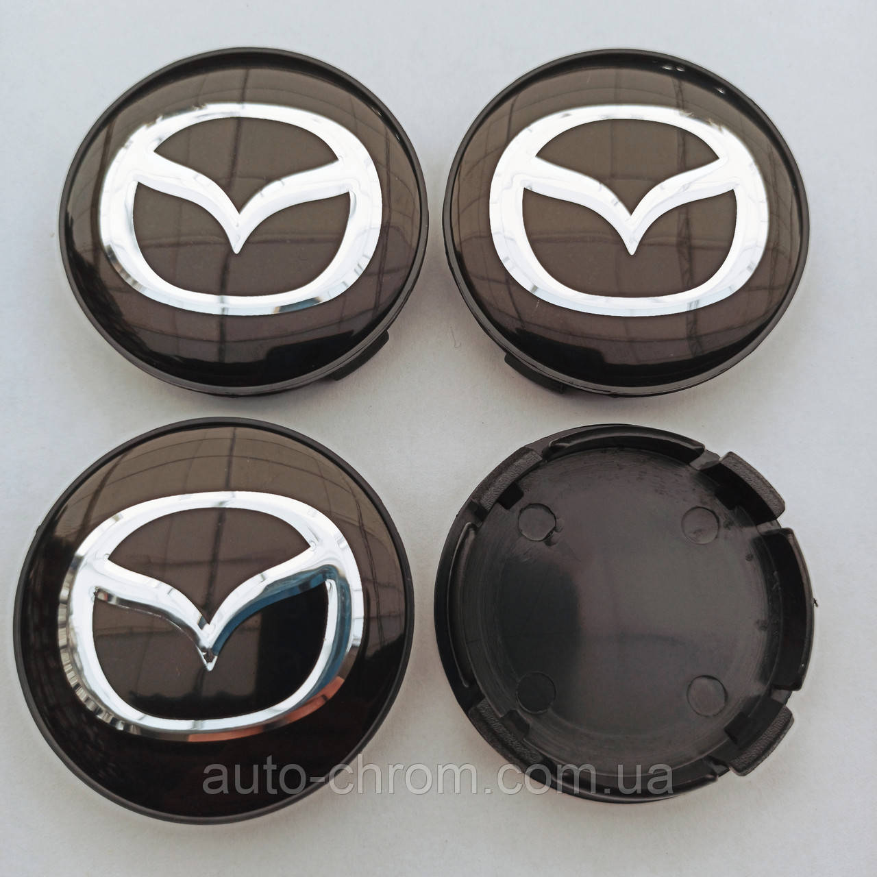 Ковпачки в диски Mazda 55-59 мм чорні, фото 1