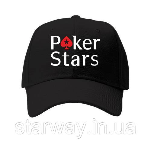 Чорна стильна кепка бейсболка pokerstars