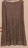 Нарядна спідниця з сріблясто сірого гіпюру 48 50 Solar, фото 2