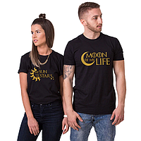 Парні футболки з написом принтом "Моє сонце та зірки/Луна життя моєї. Гра престолів"