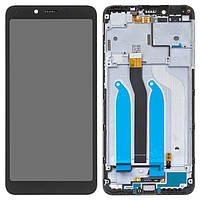 Дисплей для Xiaomi Redmi 6, Xiaomi Redmi 6A, модуль (экран и сенсор) с передней панелью, оригинал Черный