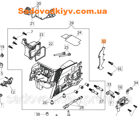 Зубчастий упор для бензопили Oleo-Mac GS 45 (50180091R)
