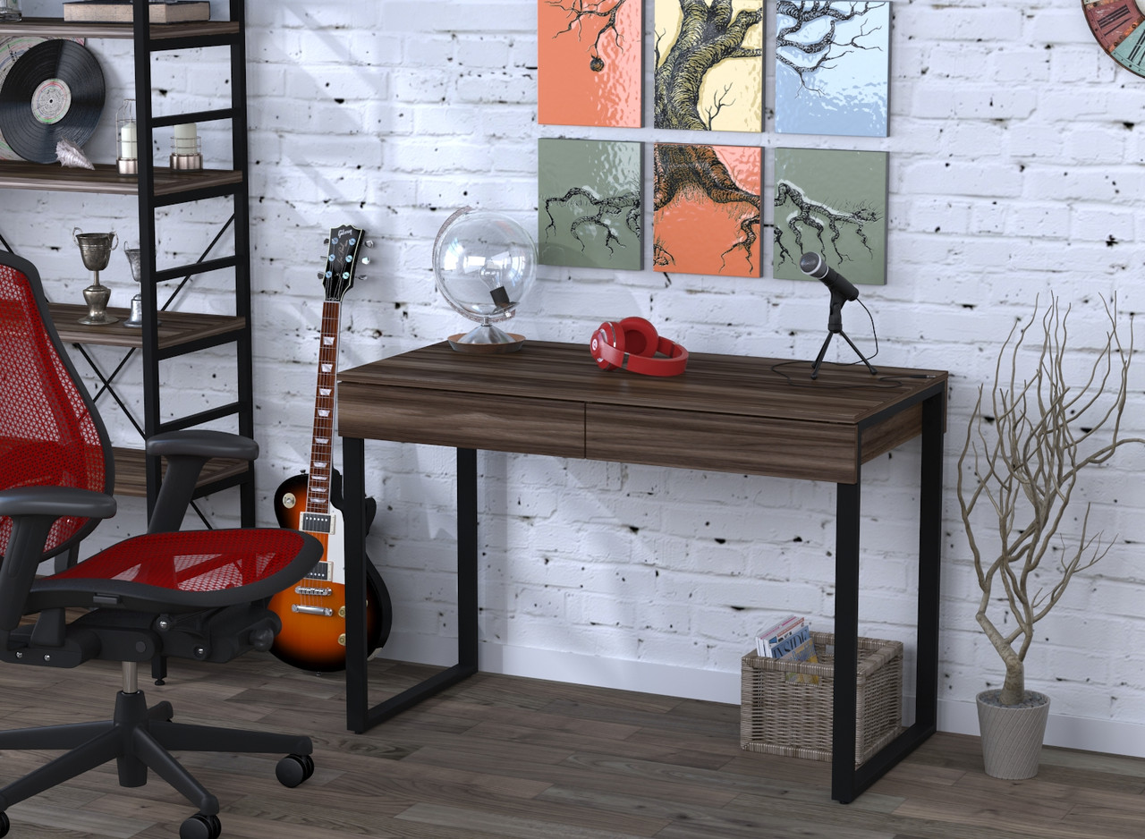 Письменный Стол Loft Design L-11 110х55х75 См Орех Модена, Черный ...