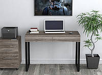 Письменный стол Loft design L-11 110х55х75 см Дуб Палена, металл черный. Компьютерный стол для дома и офиса