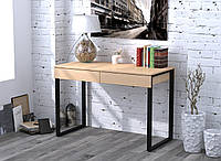 Письмовий стіл Loft design L-11 110x55 см Дуб Борас, метал чорний. Комп ютерний стіл для дому і офісу