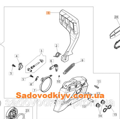 Ручка гальма для бензопили Oleo-Mac GS 45 (50180114R)