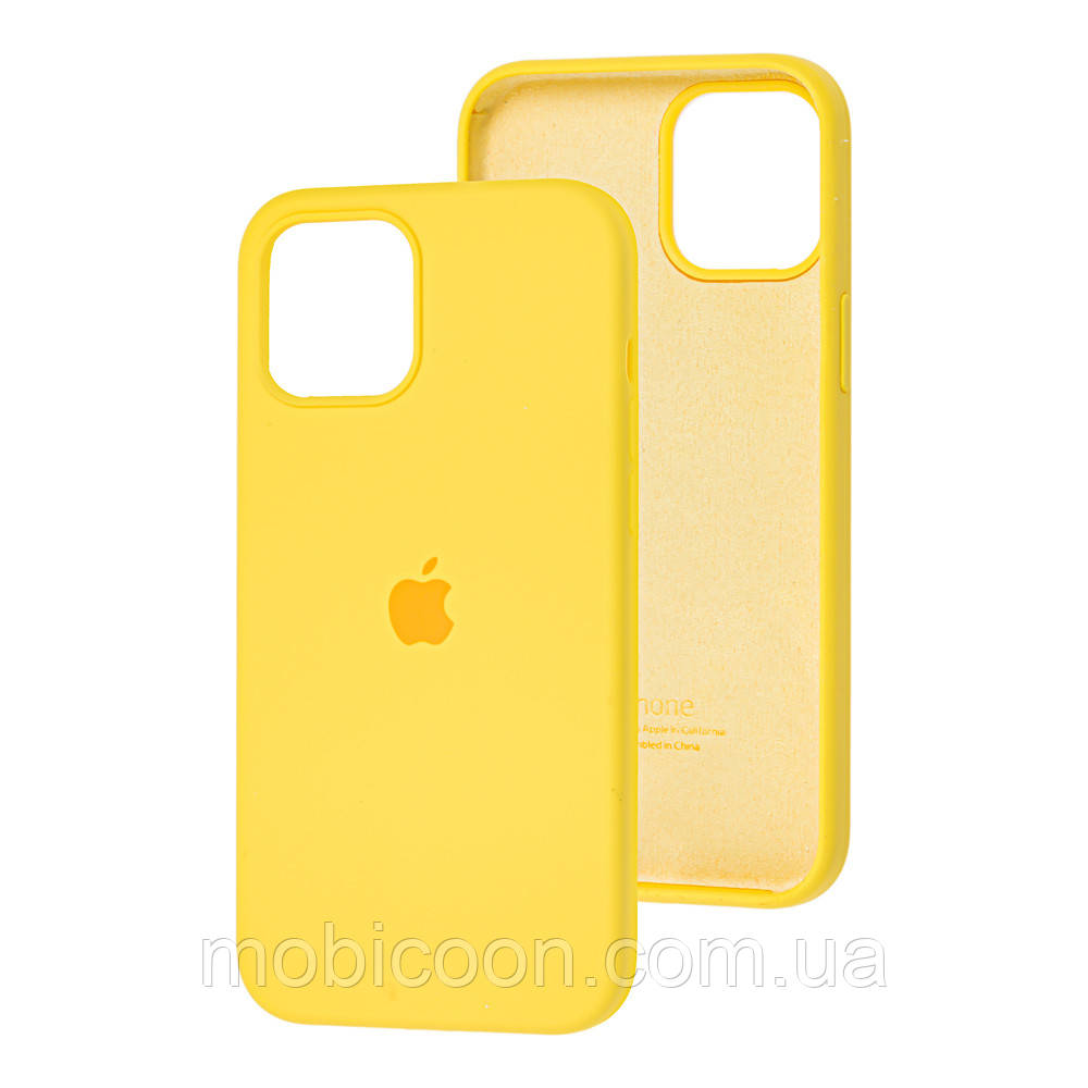Чохол Silicone Case Full для iPhone 12 Pro Max yellow
