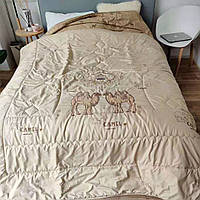 Одеяло из верблюжьей шерсти евро | Теплое шерстяное одеяло 200х220 | натуральное одеяло |