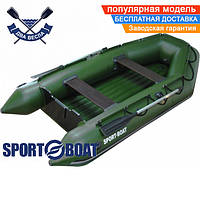 Моторная лодка с надувным дном Sport Boat N 290 LD NEPTUN (дно НДНД) трехместная лодка ПВХ под мотор Спорт Бот