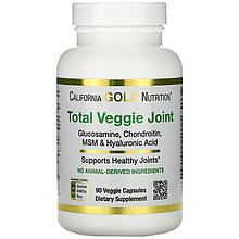 Вегетаріанський глюкозамін, хондроїтин California GOLD Nutrition "Total Veggie Joint" (90 капсул)