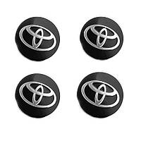 Наклейка на ковпаки Toyota (60 мм) чорна (4 шт.)