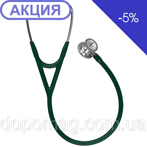 Кардіологічний стетоскоп 3M Littmann Cardiology IV темно-зелений 6155, фото 1
