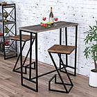 Барний стіл BS-110 LD 112х447х110 см Дуб Палена. Барна стійка для дому. Домашній високий стіл