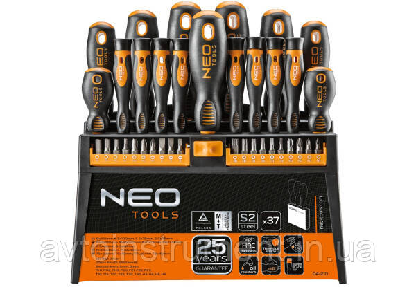 Набор отверток и насадок NEO Tools 04-210 (37 шт) - фото 2 - id-p1281820328