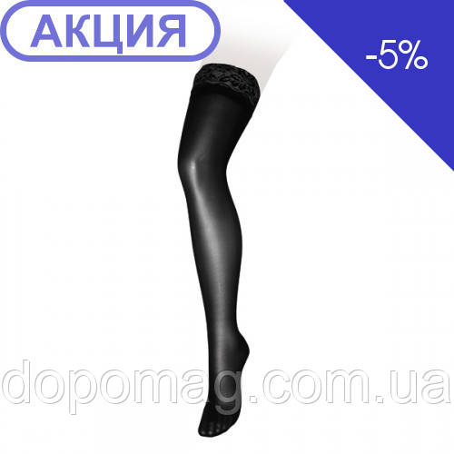 Панчохи компресійні медичні прозорі Veinax Transparent 832R-BK1 клас 2 чорні (BK1см.)
