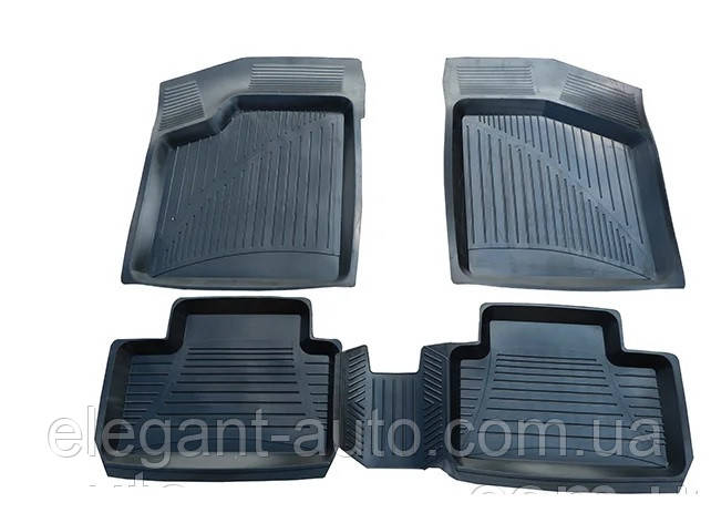 Килимки гумові Lada 2108-21099/2113-2115 (5шт) коритом+перемичка припаяна з одного боку.РТІ