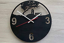 Дизайнерський настінний дерев'яний годинник Love