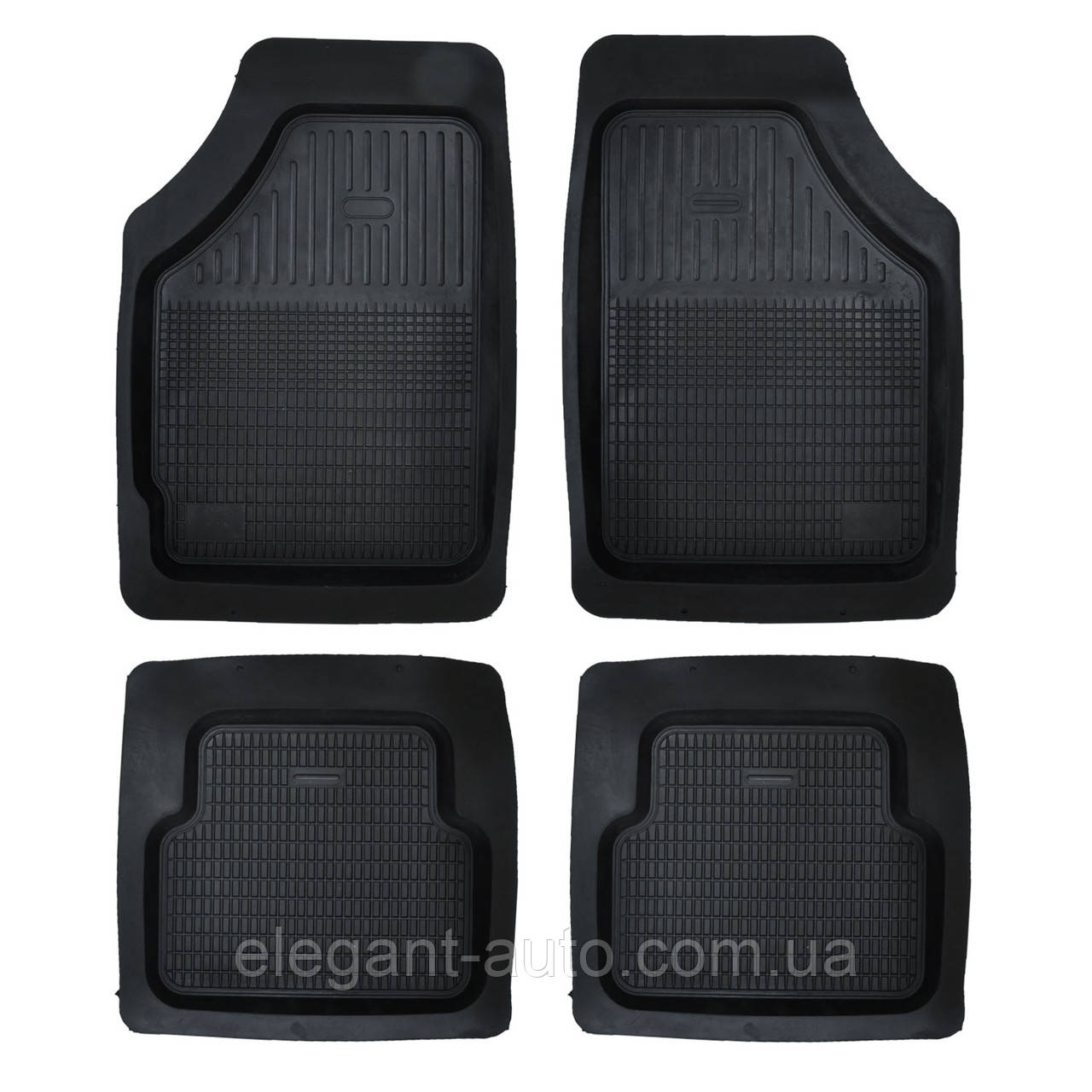 Килимки гумові (4шт) чорні "Prima" YP-GROUP "Дубно" корито (борт 2,5см,)