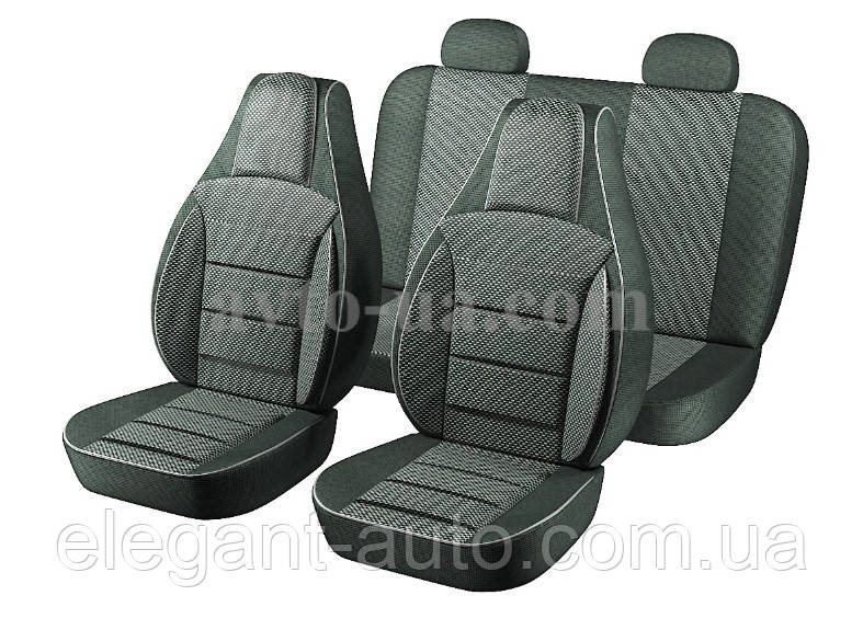 Чохли "PILOT" Славута/Таврія-Нова шкір.зам чорн.+ тканина чорно/сіра