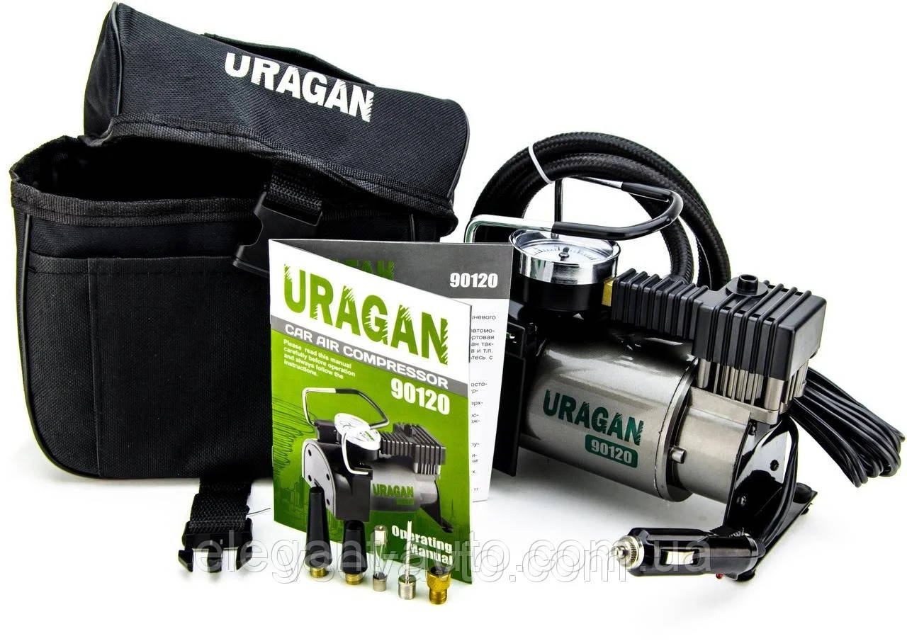 Компресор - "URAGAN" - 12v - 170Вт - 37л. - 14А - 1 м. шланг (90120) (8 шт.)