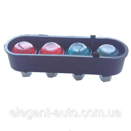 Болти номера з Cвітловідбивачем (2червоних+2синіх) - 4шт./уп.)