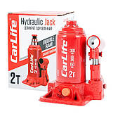 Домкрат гідравлічний  2-х штоковий 2т висота 360/150mm коробка "Carlife" BJ402D (5шт/уп)
