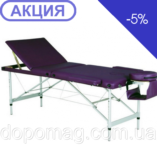 Масажний стіл 3-секційний HouseFit HY-3381, чорний, фото 1