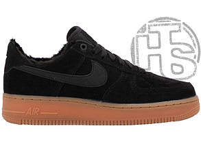 Жіночі кросівки Nike Air Force 1 Low Suede Black Gum (с мехом) AA0287-002