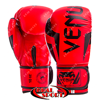 Перчатки боксерские красные Venum Elite BO-5338 10 oz