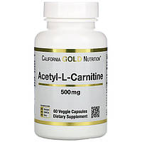 Ацетил-L-Карнитин California GOLD Nutrition "Acetyl-L-Carnitine" 500 мг (60 капсул)