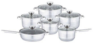 Комплект посуду BOHMANN з нержавіючої сталі 12 пр 1244-12-71244BH