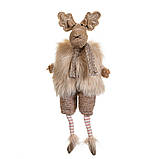 Фігура — декор для новорічного оформлення 29х10 см "Олень у коричневому", фото 2