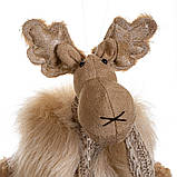 Фігура — декор для новорічного оформлення 29х10 см "Олень у коричневому", фото 5