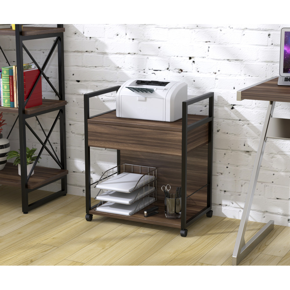 Тумба мобільна LD L-540 54х35х66 см. Горіх Модена. Тумбочка для дому та офісу, фото 1