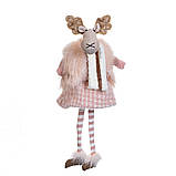 Іграшка — декор для новорічного оформлення "Олень у платті" 32х12 см, фото 3