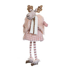 Іграшка - декор для новорічного оформлення "Олень в платтячко" 32х12 см