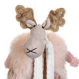 Іграшка — декор для новорічного оформлення "Олень у платті" 32х12 см, фото 4