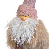 Декоративні ігуршки для новорічного оформлення "Пухнастий санта" 41х12 см, фото 4