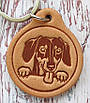 Шкіряний Брелок для ключів I Love Dogs Я люблю своїх собак:), фото 7
