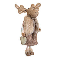 Фигура "Леди олень" для новогоднего декора 44х15 см (стоит на ножках)