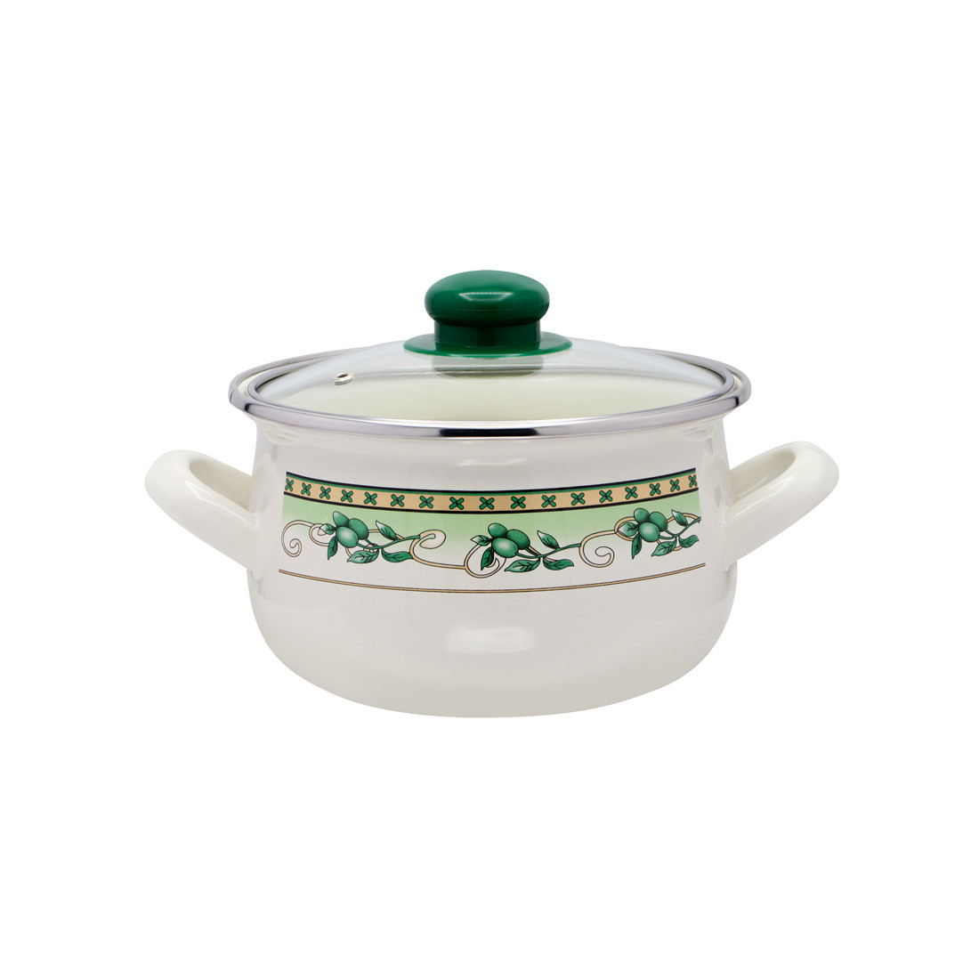 Каструля емальована 2,1 л "Оливки" 2243