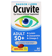 Витаминная и минеральная добавка для глаз (Ocuvite) 90 капсул