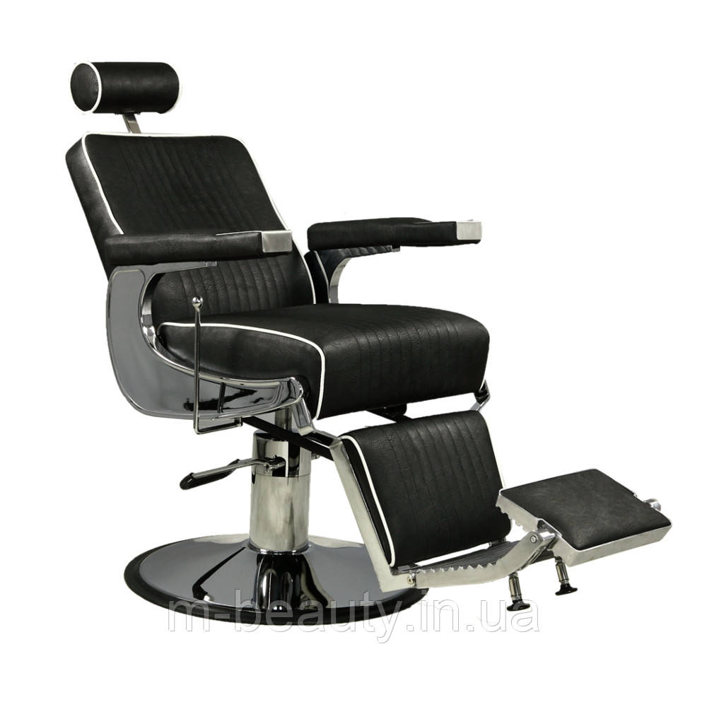 Перукарське чоловіче крісло barber крісло B018-1 на дисковій круглій базі -гідравліка, фото 1
