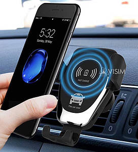 Автотримач для телефону з бездротовою зарядкою HZ HWC1 Car Wireless Charger Black