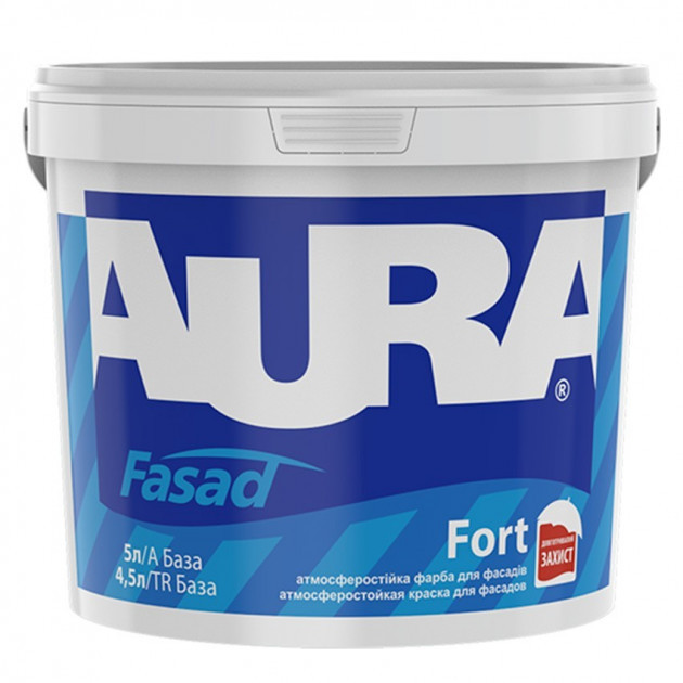 Aura Fasad Fort Атмосферостійка модифікована силіконом фарба для фасадів 5