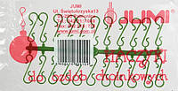 Крючки для елочных украшений, пластик, 33 шт компл., цвет зеленый