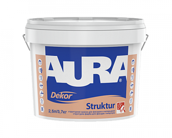 Aura Dekor Struktur Структурна фарба для фасадів та інтер'єрів 2.5