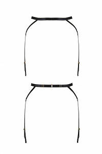 Пояс-стріли з підв'язками для панчіх Passion Exclusive MEGGY GARTER BELT L/XL, black