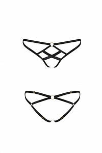 Трусики зі стреп Passion Exclusive NICKY THONG L/XL, black